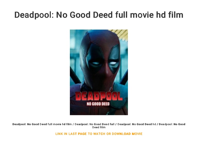deadpool english full movie download